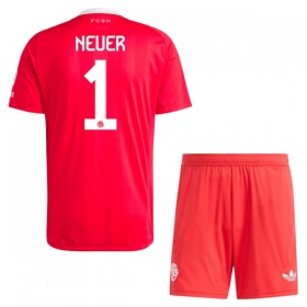 Dječji Nogometni Dres FC Bayern München Neuer 1 Golmanski 2025-26 Crvena